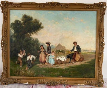 Eugene Joseph Lejeune. (After) - The pet birds funeral