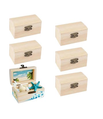 Huamirra Kleine Houten Kist, 5 Stuks Schatkist Kistje, Mi..., Ophalen of Verzenden, Nieuw