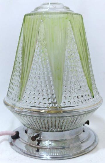 Lampe de table - Verre - Lampe de table Art Déco