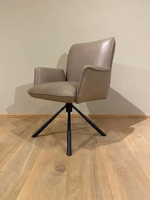 Leren draaibare eetkamerstoel Elite, Granada Taupe,, Huis en Inrichting, Barkrukken, Nieuw, 1 kruk, Leer, 60 tot 90 cm, Ophalen of Verzenden
