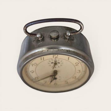 Pendule de cheminée - Wehrle - Métal - 1940-1950