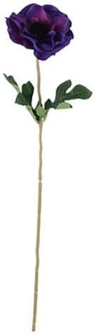 Anemoon Purple Zijdenbloem 48 cm per stuk, Maison & Meubles, Accessoires pour la Maison | Plantes & Fleurs artificielles