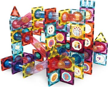 Magnetic Tiles - Speelgoed - 100 Stuks - Knikkerbaan - Magne, Verzenden