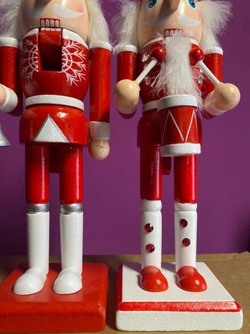 Mel-o-Mel - Notenkraker - Hout - rood-witte houten kerst, Diversen, Nieuw