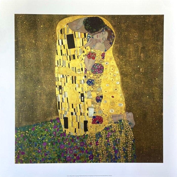 Gustav Klimt (after) - Der Kuss - Fine Art giclée - licensed, Antiek en Kunst, Kunst | Tekeningen en Fotografie