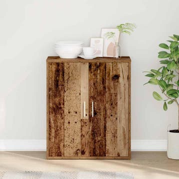 vidaXL Dressoir Oud Hout 60x31x70 cm Engineered Wood, Huis en Inrichting, Kasten | Dressoirs, Verzenden, Nieuw