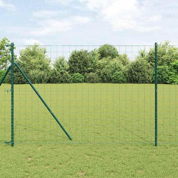 vidaXL Euro Hek Groen 1.6 x 10m PVC-gelaagd ijzer, Verzenden, Nieuw