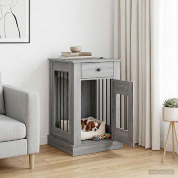 vidaXL Hond kennel meubel Grijs Sonoma 50 x 47,5 x 80 cm, Verzenden
