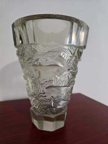 Halama Glass - Bloempot - Doet - Kristal, Antiquités & Art, Antiquités | Verre & Cristal