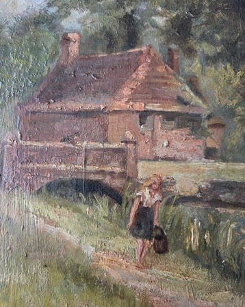 Henry John Yeend King (1855-1924) - Girl in landscape