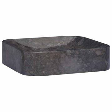 vidaXL Gootsteen 40x40x10 cm marmer zwart, Verzenden, Nieuw