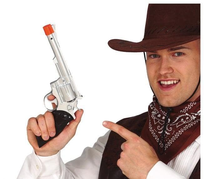 Cowboy Geweer Zilver 32cm, Hobby & Loisirs créatifs, Articles de fête, Envoi
