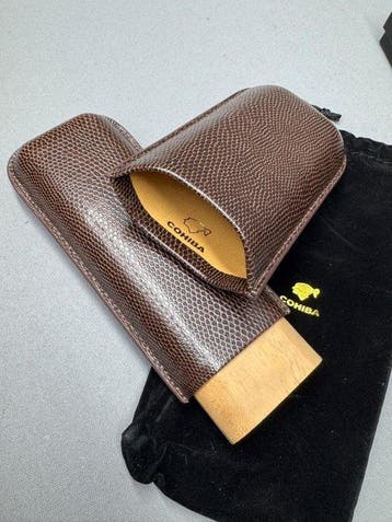 Cohiba - Zonder minimumprijs - Humidor - Leder, Hout -, Verzamelen, Nieuw