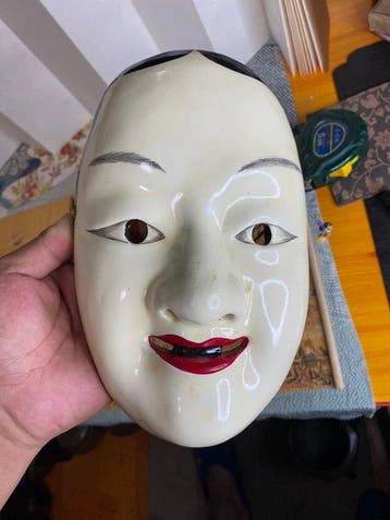 Mask - Masque Nô japonais antique. (Sans prix de réserve)