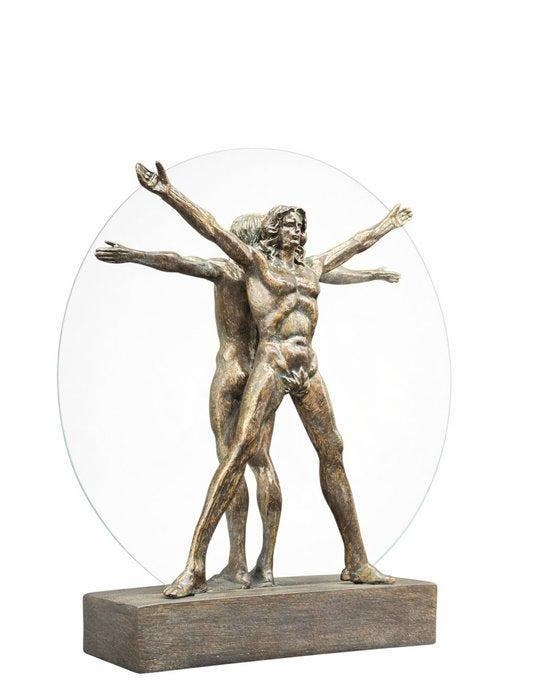 After Leonardo da Vinci - Statue, The Vitruvian Man - 27, Antiek en Kunst, Curiosa en Brocante
