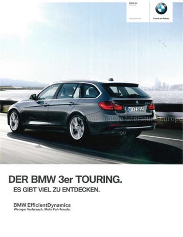 2013 BMW 3 SERIE TOURING BROCHURE DUITS, Nieuw