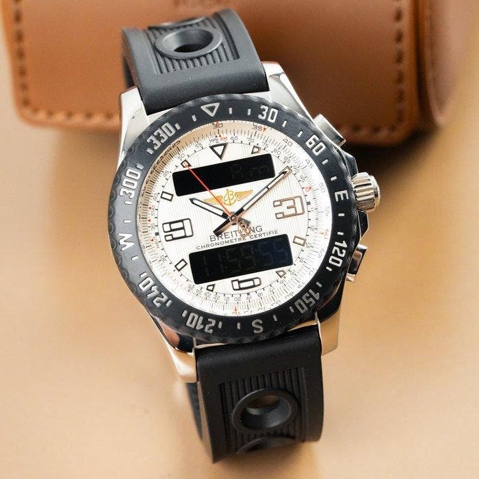 Breitling - Airwolf Raven-Cream Dial - A78364 - Heren -, Handtassen en Accessoires, Horloges | Heren