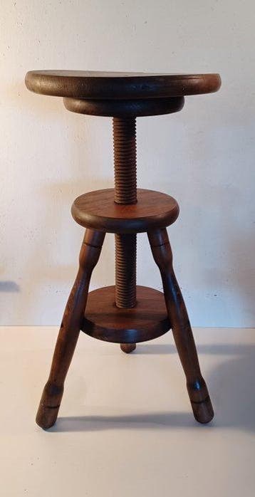 Kruk - Beuken - Schroefkruk voor de werkplaats, Antiek en Kunst