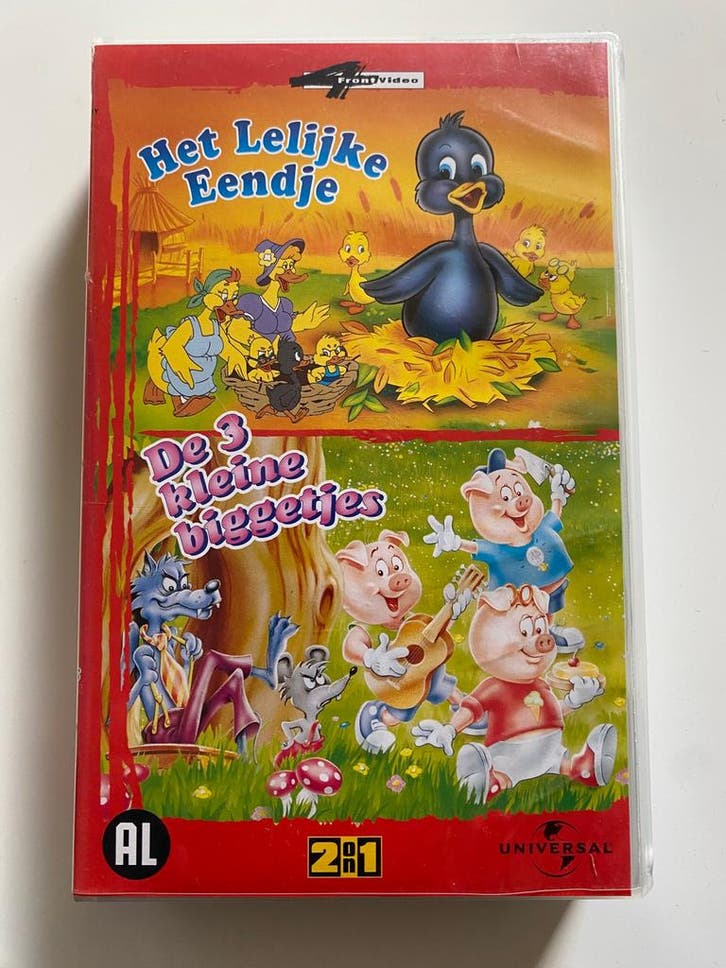 HET LELIJKE EENDJE / DE 3 KLEINE BIGGETJES (VHS), Cd's en Dvd's, VHS | Film, Gebruikt