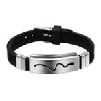 Fako Bijoux - Armband - RVS Siliconen - Slang, Handtassen en Accessoires, Armbanden, Verzenden, Nieuw