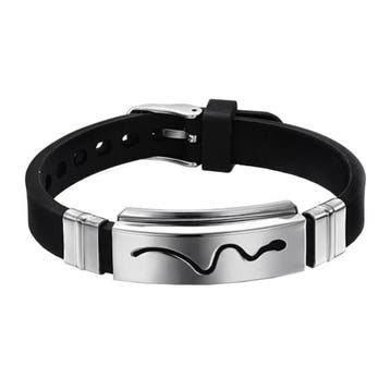 Fako Bijoux - Armband - RVS Siliconen - Slang, Handtassen en Accessoires, Verzenden, Nieuw
