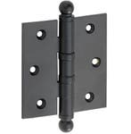 Kogellagerscharnier 89x89 rechte hoek bol mat zwart