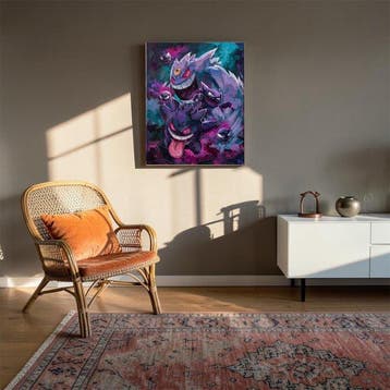 Naro - Canvas [L] - Gengar’s Haunting Evolution in Oils, Nieuw