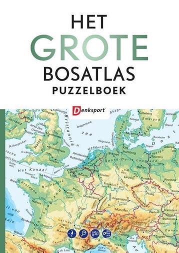 Denksport Het Grote Bosatlas Puzzelboek, Verzenden, Nieuw
