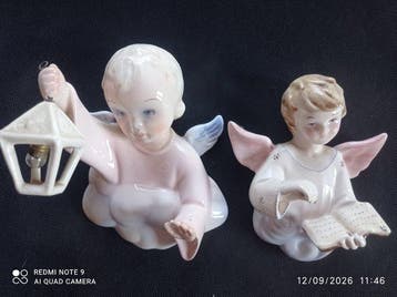 Deux petits anges en céramique. (2) - Céramique - 1960-1970