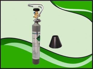 CO2 hervulbare gasfles 500gram incl. voet (Accessoires), Verzenden