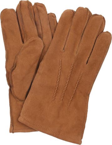 Suitable Suede Handschoen Cognac maat M Heren, Verzenden