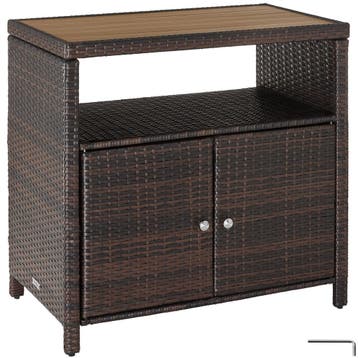 tectake Wicker tuinkast Monscia, WPC-lamellen in houtlook -, Tuin en Terras, Verzenden, Nieuw