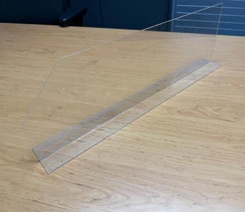 Plexiglas Schappenverdeler, vakverdeler, T-Vorm, 57,5cm