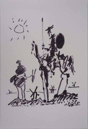 Pablo Picasso (1881-1973) - Don Quichotte, Antiquités & Art