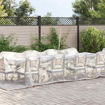 vidaXL Doorzichtig zeildoek met zeilringen 3x6 m, Verzenden, Nieuw