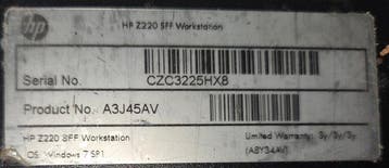 Hewlett Packard - Computer (1) - Zonder originele verpakking, Nieuw
