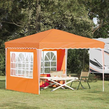 vidaXL Pop-up Feesttent 288 x 288 x 245 cm Oranje Oxford, Verzenden, Nieuw