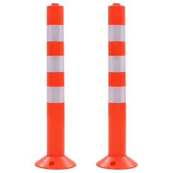 vidaXL Verkeerspalen 75 cm kunststof 2 st, Verzenden, Nieuw