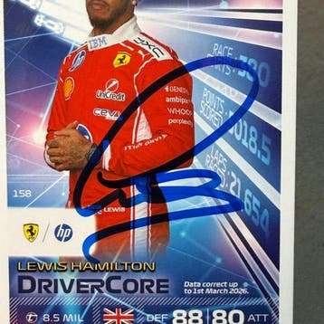 Ferrari - Topps 158 DriverCore Lewis Hamilton signed - Lewis, Verzamelen, Nieuw