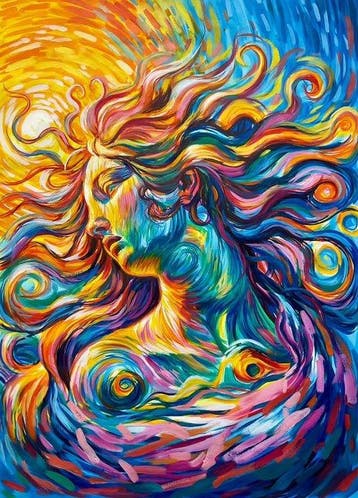 Iris María 70 x 100 cm - La Mujer Cósmica