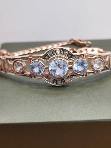 Zonder minimumprijs - Armband - 9 kt. Roségoud, Zilver, Nieuw