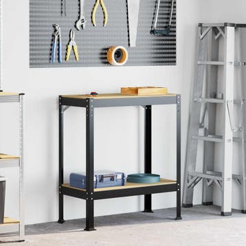 vidaXL Werkbank Zwart 81 x 41 x 91 cm Samengesteld Hout en, Verzenden