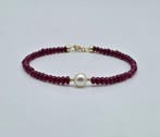 Zonder minimumprijs - Armband - 18 karaat Geel goud Parel -, Handtassen en Accessoires, Armbanden, Nieuw
