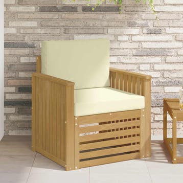 vidaXL Buiten bank set Polyester Wit, Verzenden, Nieuw