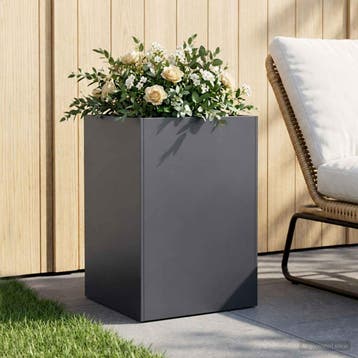 vidaXL Plantenbak Antraciet 50 x 50 x 75 cm Koudgewalst, Verzenden, Nieuw