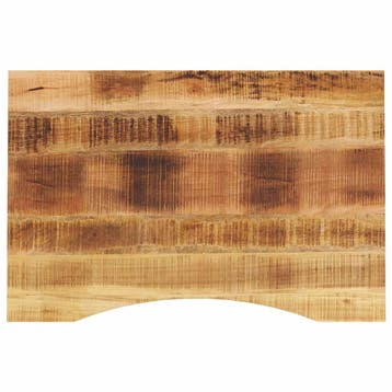 vidaXL Bureaublad met ronding 100x50x2,5 cm massief ruw, Verzenden, Nieuw