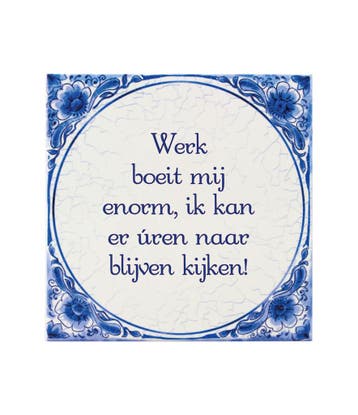 Delfts Blauw Tegel Werk Boeit 14,5cm, Verzenden