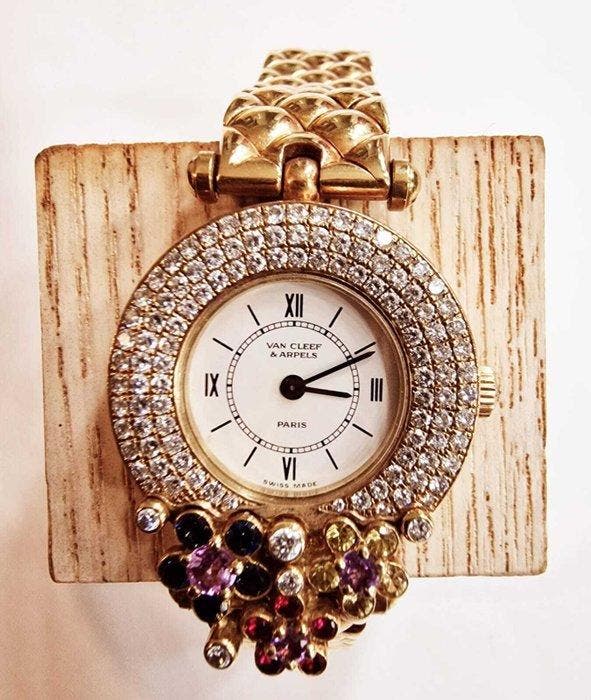 Van Cleef & Arpels - Eternity Lady - Or 18K Saphirs et, Handtassen en Accessoires, Horloges | Heren