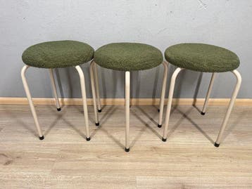 Kruk - Metaal - Drie vintage krukken