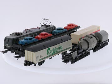 Schaal H0 Lima goederentrein set 5 delig #10102 (H0 (1:87)), Hobby & Loisirs créatifs, Ophalen of Verzenden, Overige typen